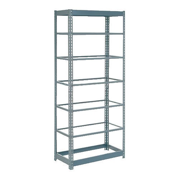 Heavy Duty Shelving 36W x 18D x 84H With 7 Shelves, No Deck, Gray